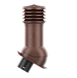 Kominek wentylacyjny HiVent blachodachówka profil N 125mm brązowy