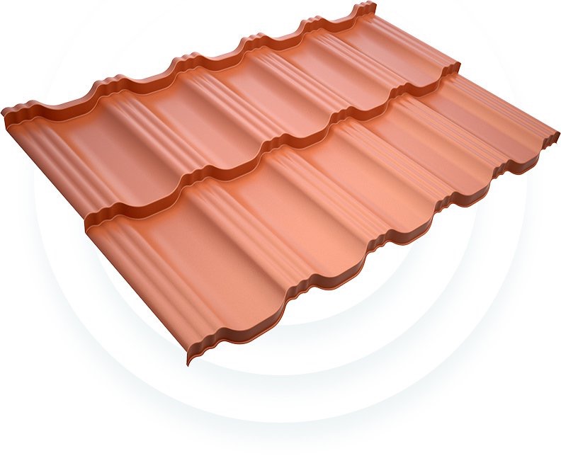 Blachodachówka modułowa Germania 8004 ceglasty MAT TK