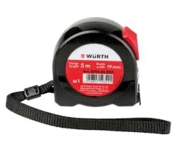 Taśma miernicza zwijana kieszonkowa L5M szer.19mm Wurth