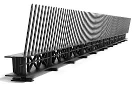 Grzebień okapowy z kratką wentylacyjną czarny