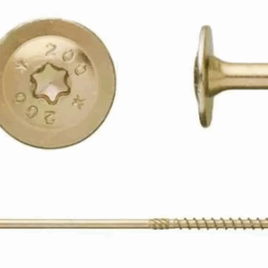 Wkręt talerzowy złoty 6x260