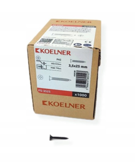 Wkręt do płyt G-K drewno 3.5x25mm