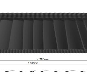 Gont blaszany Janosik RAL 9005 Relief Wood (czarny)