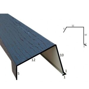 Wiatrownica Maryna Prawa RAL 0.5 9005 Relief Wood (czarny)