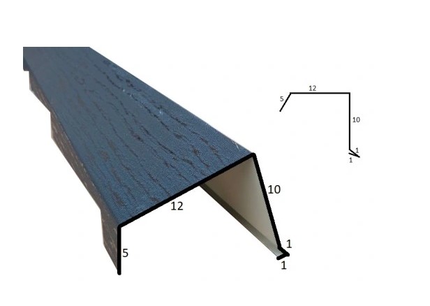Wiatrownica Maryna Prawa RAL 0.5 9005 Relief Wood (czarny)
