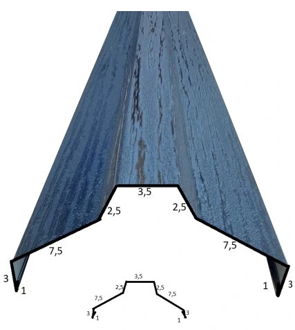 Gąsior Grań RAL 0.5 9005 Relief Wood (czarny)