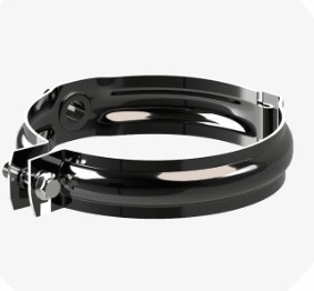 Krop stal obejma rury 90 9005 (czarny)