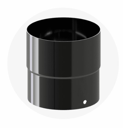 Krop stal złączka rury 90 9005 (czarny)