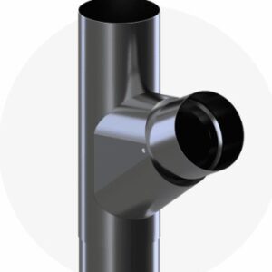 Krop stal trójnik rury 90/67.5° 9005 (czarny)