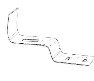 Klamra do gąsiora typu U – ciemnobrązowa MDM – stabilne i trwałe mocowanie gąsiorów dachowych