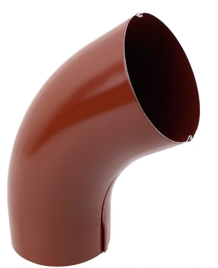 Kolano rury spustowej KROP Stal 90 mm / 60° RAL 3009
