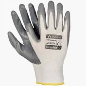 Rękawice poliestr.powlekane nitrylem szarym 9"