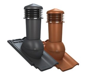 Kominek wentylacyjny TILE PLUS podwójna S – Benders, czarny RAL 9005 fi 125mm