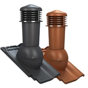 Kominek wentylacyjny TILE PLUS podwójna S – Benders, czarny RAL 9005 fi 125mm